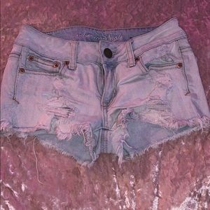 Light Wash Short Shorts